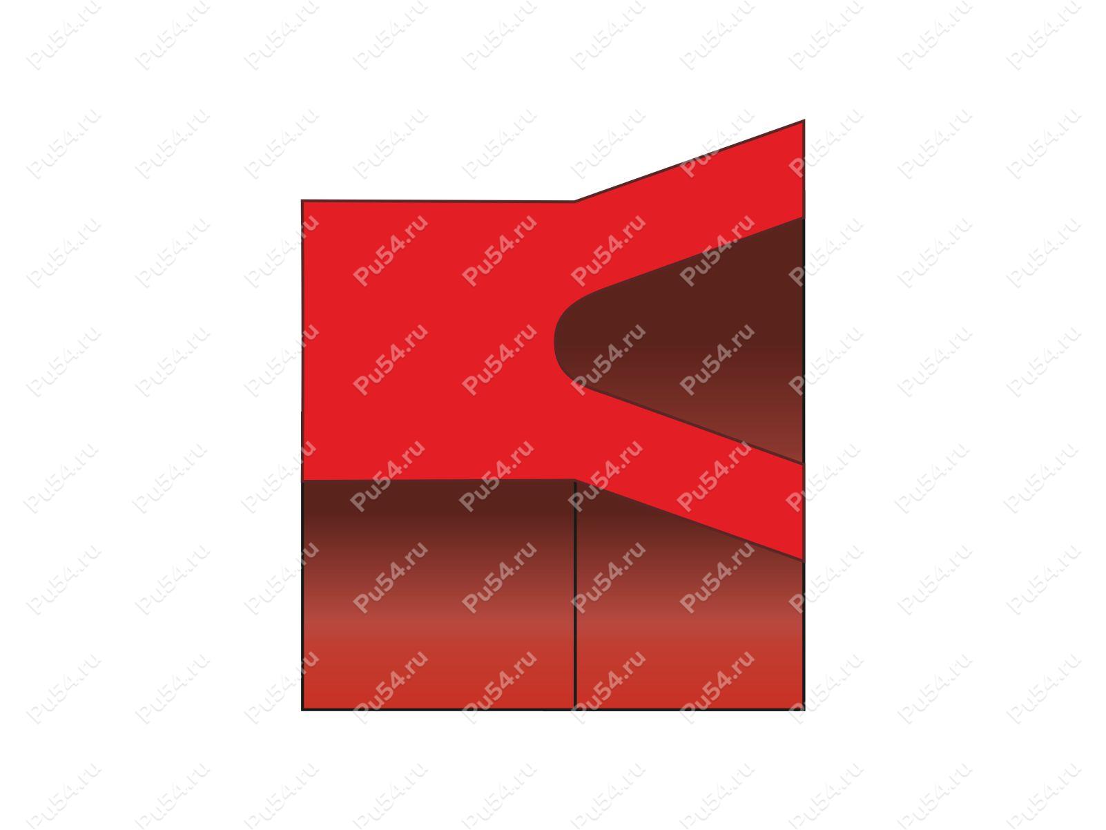 Манжета 25x15x5/L=6, аналог AUN1, N1  N15-5 (16174), Product Code 70-08-903502, Polyurethane, PU54/M92/красный, Image №1